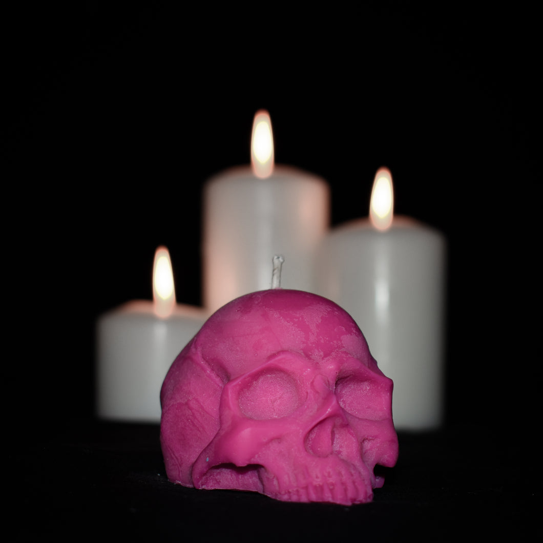 Toasted Marshmallow Skull Candle